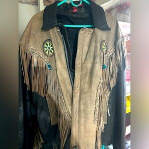 Vintage fringe motorcycle jacket